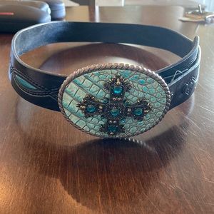 womens leather belt with bling